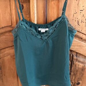 American Eagle Outfitters Teal Lace Cami